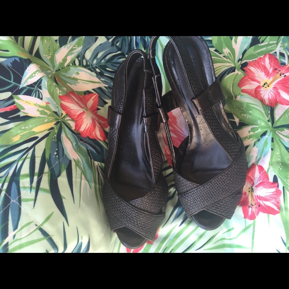 Ratam black wedges made in Italy